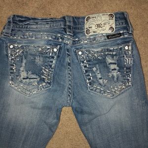 Straight leg miss me jeans.